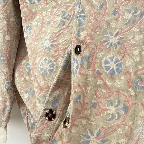Magnolia Pearl NWT Floraison Boyfriend Shirt #943 Floral European Cotton OS - Picture 7 of 15